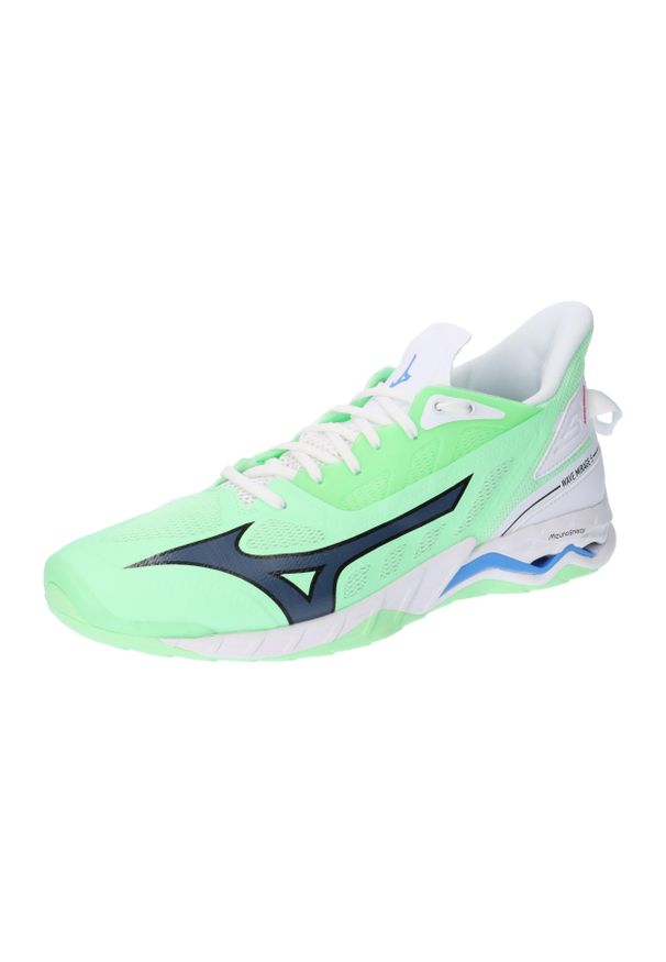 Buty halowe Mizuno Wave Mirage. Kolor: wielokolorowy, czarny, zielony. Model: Mizuno Wave. Sport: piłka ręczna