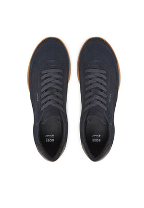 BOSS Sneakersy Careton 50548707 Granatowy. Kolor: niebieski. Materiał: skóra