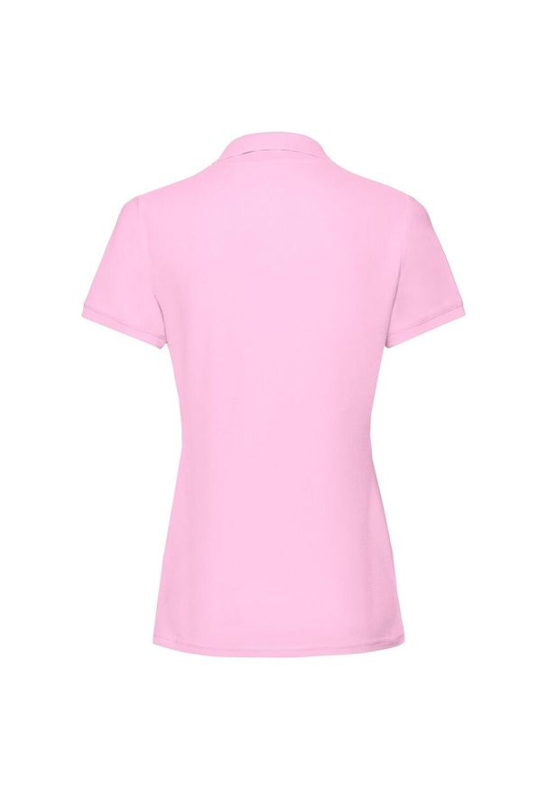 FRUIT OF THE LOOM - Damska Koszulka Polo Premium. Typ kołnierza: polo. Kolor: różowy