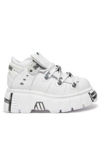 NEW ROCK Sneakersy M-106N-S18 Biały. Kolor: biały. Materiał: skóra