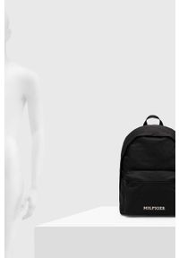 TOMMY HILFIGER - Tommy Hilfiger plecak męski kolor czarny duży z nadrukiem. Kolor: czarny. Materiał: poliester. Wzór: nadruk #3