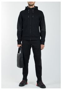 Emporio Armani - EMPORIO ARMANI Spodnie dresowe męskie, Rozmiar L. Kolor: czarny. Materiał: dresówka. Wzór: nadruk #2
