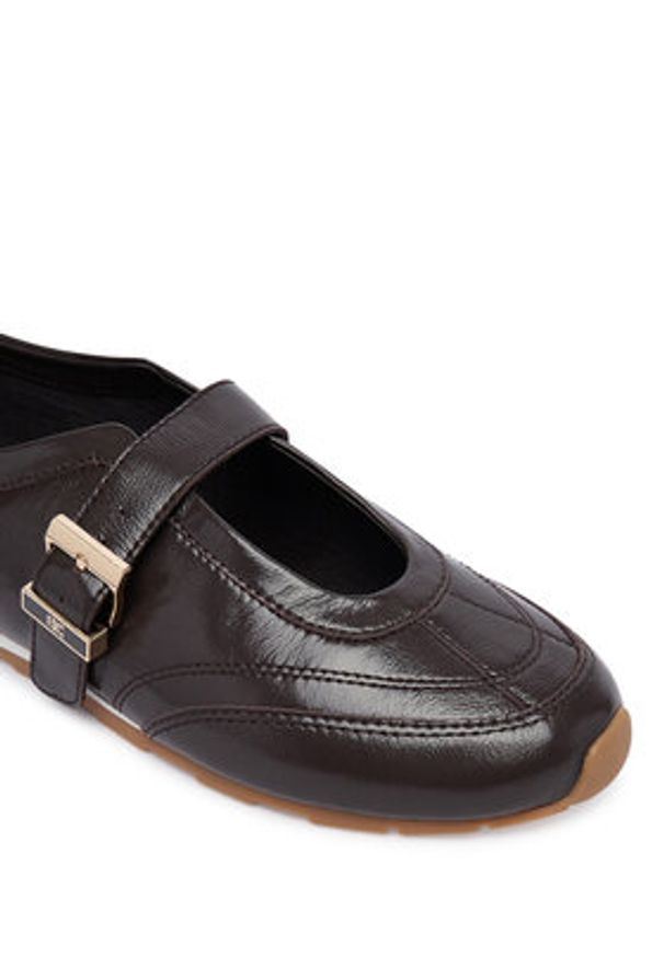 TOMMY HILFIGER - Tommy Hilfiger Baleriny Bella Ballet Mary Jane FW0FW09416 Brązowy. Kolor: brązowy. Materiał: skóra