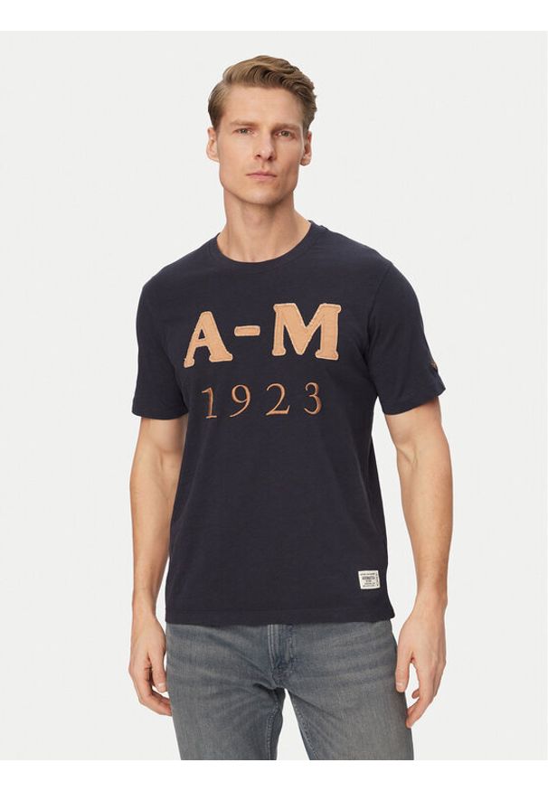 Aeronautica Militare T-Shirt 261TS2526UJ00686 Granatowy Regular Fit. Kolor: niebieski. Materiał: bawełna