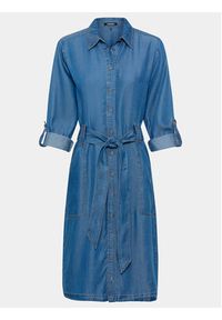 Olsen Sukienka koszulowa 13001739 Niebieski Regular Fit. Kolor: niebieski. Materiał: lyocell. Typ sukienki: koszulowe #5