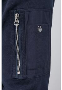 Pepe Jeans Bluza bawełniana Devon męska kolor granatowy gładka. Okazja: na co dzień. Kolor: niebieski. Materiał: bawełna. Wzór: gładki. Styl: casual #5