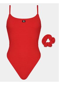 Calvin Klein Swimwear Strój kąpielowy KW0KW02475 Czerwony. Kolor: czerwony. Materiał: syntetyk #5