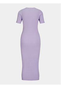 JJXX Sukienka dzianinowa Ellie 12254342 Fioletowy Slim Fit. Kolor: fioletowy. Materiał: wiskoza