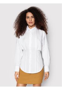Sisley Koszula 51T35QF17 Biały Regular Fit. Kolor: biały. Materiał: bawełna