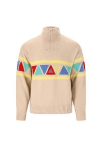 Bluza z kapturem wiatrówka SOS Uni knit. Typ kołnierza: kaptur. Kolor: beżowy, biały, wielokolorowy. Sezon: zima. Sport: narciarstwo #1