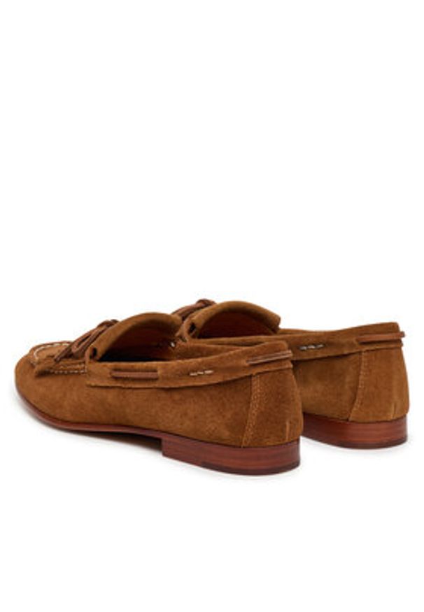 Polo Ralph Lauren Loafersy 818942648003 Brązowy. Kolor: brązowy. Materiał: skóra, zamsz