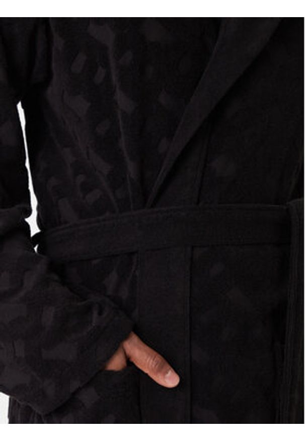 BOSS Szlafrok Fashion Robe 50479411 Czarny. Kolor: czarny. Materiał: bawełna