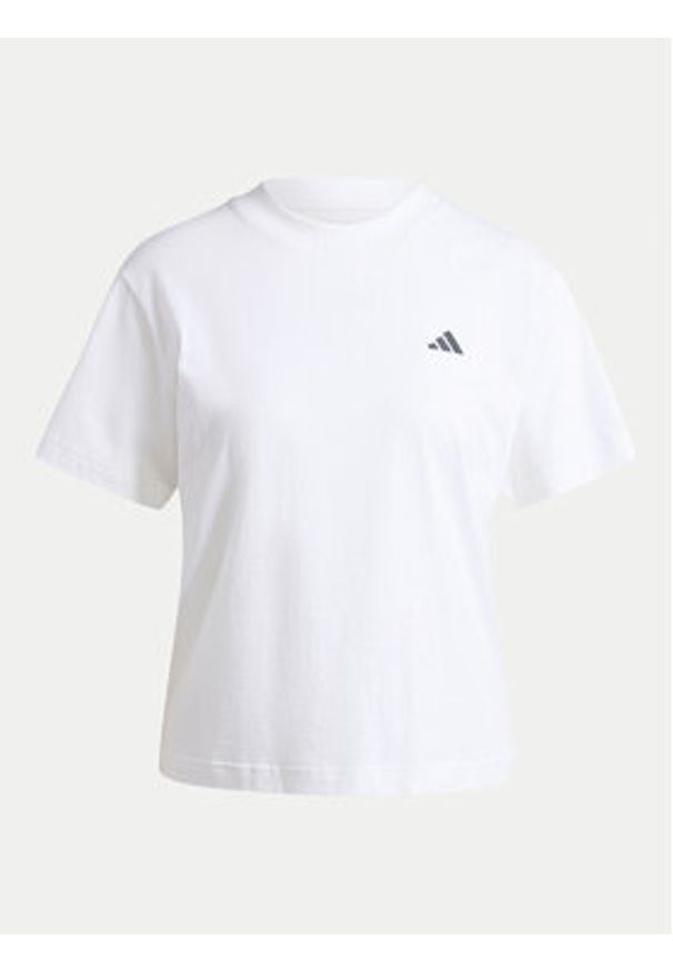Adidas - adidas T-Shirt Essentials Small Logo JH3693 Biały Slim Fit. Kolor: biały. Materiał: bawełna