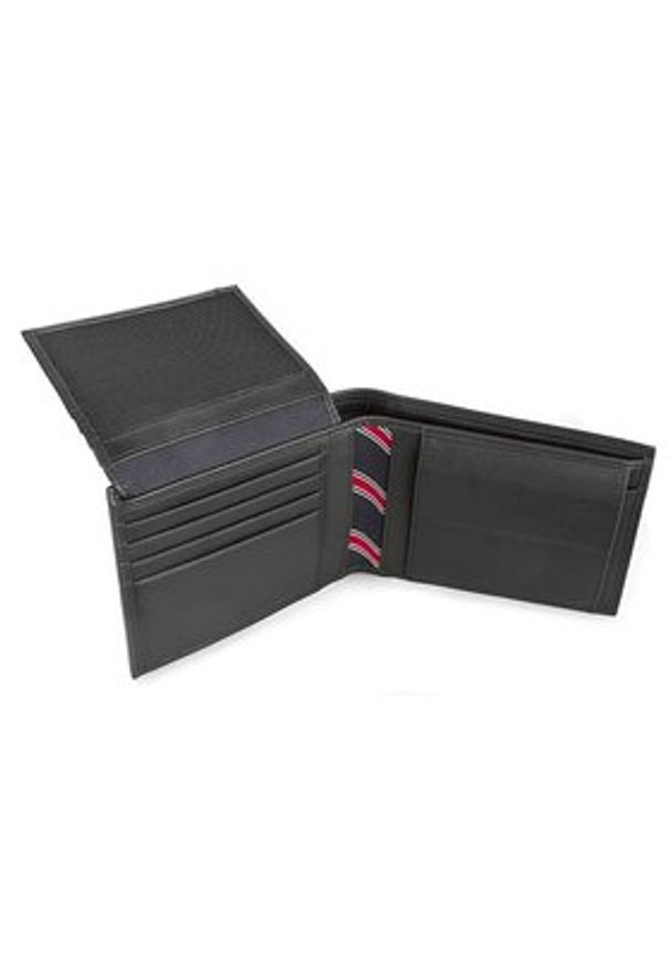TOMMY HILFIGER - Tommy Hilfiger Duży Portfel Męski Eton Cc Flap And Coin Pocket AM0AM00652 Czarny. Kolor: czarny. Materiał: skóra