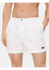 Calvin Klein Swimwear Szorty kąpielowe KM0KM00943 Biały Regular Fit. Kolor: biały. Materiał: syntetyk #1