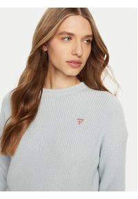 Guess Jeans Sweter W4BR08 Z3HM1 Niebieski Regular Fit. Kolor: niebieski. Materiał: syntetyk #4