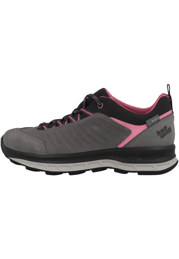 Hanwag - Blueridge Low Lady ES - wodoodporne buty turystyczne - szary. Zapięcie: sznurówki. Kolor: szary. Materiał: materiał, tkanina, syntetyk. Szerokość cholewki: normalna. Sport: turystyka piesza