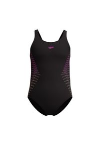 Dziecięcy 1-częściowy kostium kąpielowy Speedo Eco Placem Muscleb. Kolor: czarny