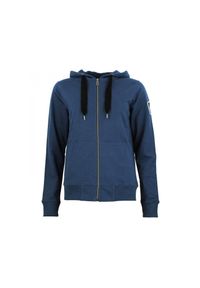 PEAK MOUNTAIN - Damska bawełniana bluza rozpinana na całej długości Peak Mountain French Terry. Kolor: niebieski, szary, wielokolorowy. Materiał: bawełna #1