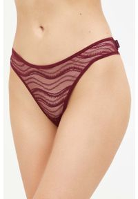 Calvin Klein Underwear figi kolor fioletowy transparentne. Kolor: czerwony