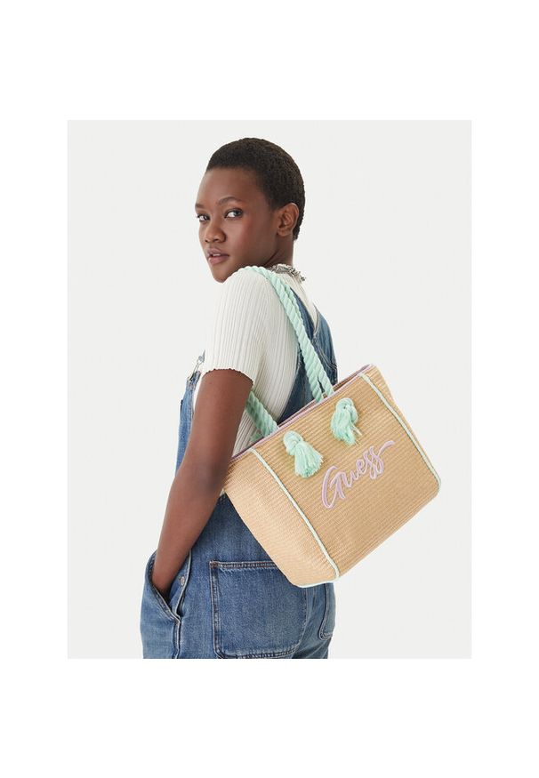 Torebka Guess. Kolor: beżowy