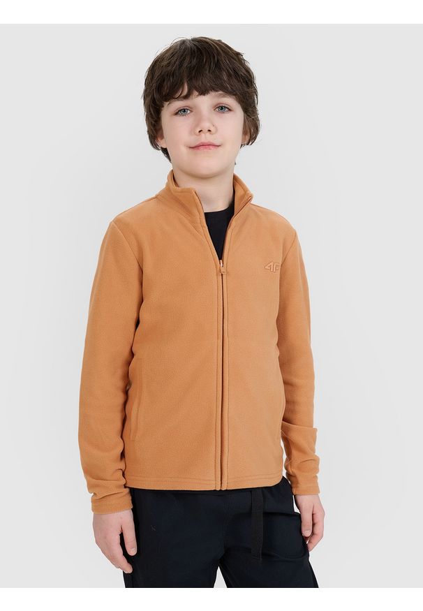 4f - 4F Polar regular ze stójką chłopięcy - brązowy 158 (12-13 lat). Typ kołnierza: kołnierzyk stójkowy. Kolor: brązowy. Materiał: polar. Wzór: gładki. Sezon: lato. Sport: narciarstwo, turystyka piesza, snowboard, wspinaczka