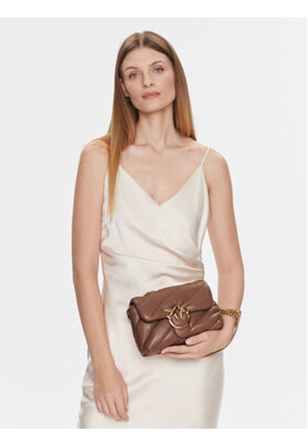 Pinko - PINKO Torebka Love Mini Puff Cl AI 23-24 PLTT 100039 A0F2 Beżowy. Kolor: beżowy. Materiał: skórzane