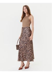Guess Spódnica midi W5YD55 WF1T2 Brązowy Regular Fit. Kolor: brązowy. Materiał: syntetyk #3