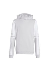 Adidas - Bluza dla dzieci adidas Squadra 25 Sweat Hoody. Kolor: szary, wielokolorowy, biały. Sport: piłka nożna