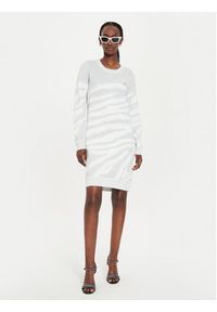 Liu Jo Sport Sukienka dzianinowa TF4105 MS49I Srebrny Regular Fit. Kolor: srebrny. Materiał: wiskoza. Typ sukienki: sportowe. Styl: sportowy #5