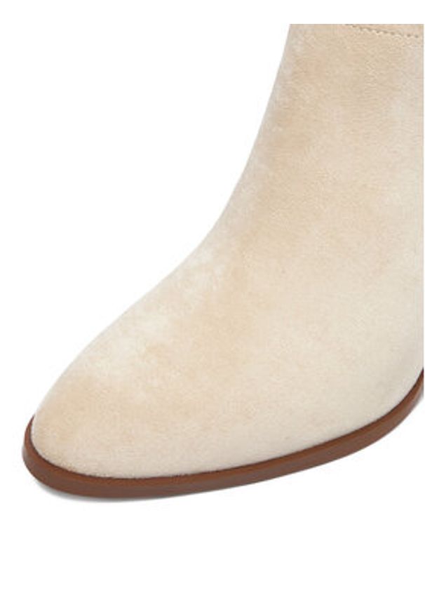 Nine West Kozaki CEO-BASZIRA-01 Écru. Materiał: materiał