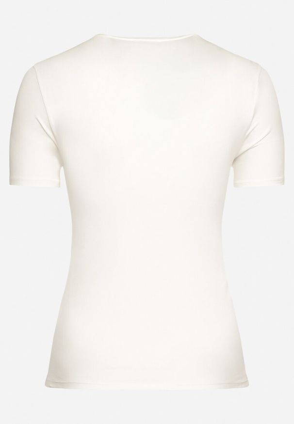 Born2be - Biały Bawełniany T-shirt Koszulka z Krótkim Rękawem Ozdobiona Nadrukiem i Cyrkoniami Codara. Okazja: na co dzień. Kolekcja: plus size. Kolor: biały. Materiał: bawełna. Długość rękawa: krótki rękaw. Długość: krótkie. Wzór: aplikacja, nadruk. Styl: casual
