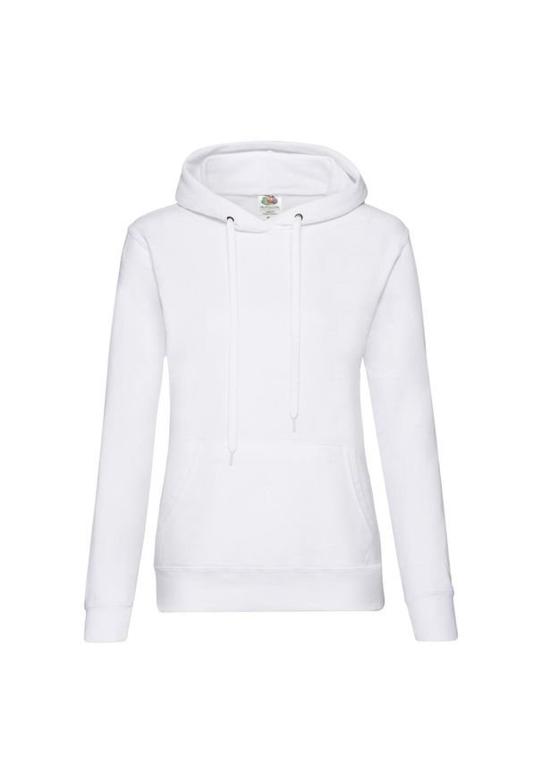 FRUIT OF THE LOOM - Bluza Damska Z Kapturem. Typ kołnierza: kaptur. Kolor: biały