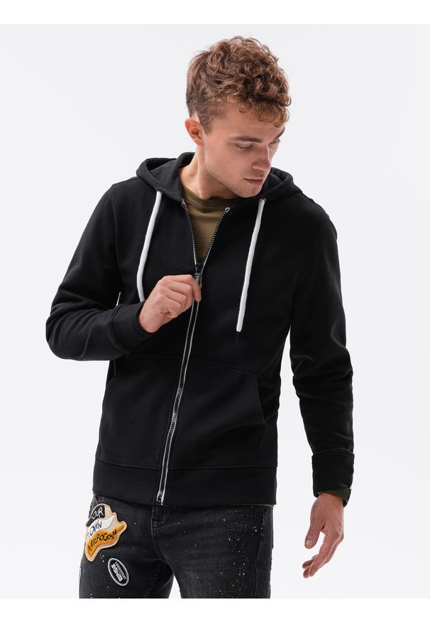 Ombre Clothing - Zestaw bluz męskich rozpinanych z kapturem - mix 2-pak Z36 V3 - XXL. Typ kołnierza: kaptur. Kolor: czerwony. Materiał: bawełna