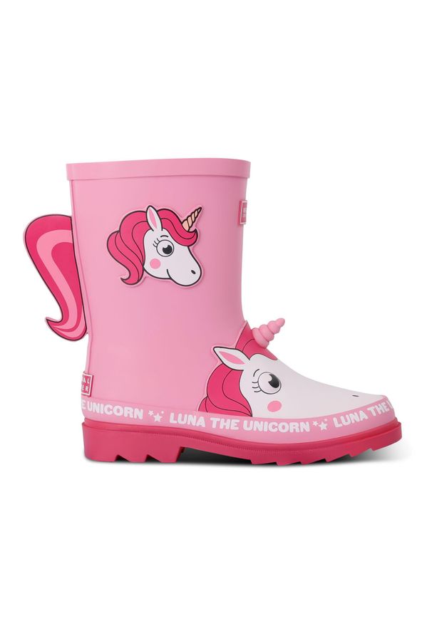 Regatta - Kalosze dziecięce z nadrukiem Mudplay II. Kolor: różowy. Wzór: nadruk