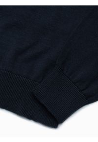 Ombre Clothing - Sweter męski - granatowy V3 E190 - XL. Kolor: niebieski. Materiał: jeans, bawełna. Styl: klasyczny #5
