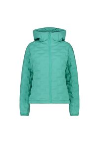 Damska kurtka z kapturem CMP. Typ kołnierza: kaptur. Kolor: niebieski, wielokolorowy, zielony. Materiał: puch. Sport: narciarstwo #1