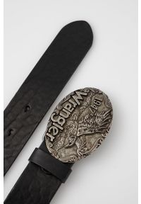 Wrangler Pasek skórzany męski kolor czarny. Kolor: czarny. Materiał: skóra #2
