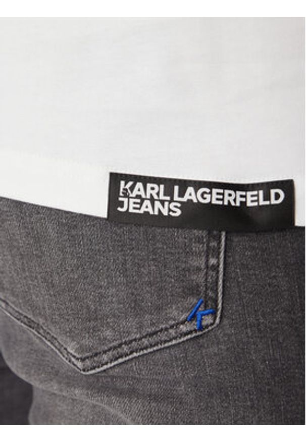Karl Lagerfeld Jeans T-Shirt A2M17036 Biały Regular Fit. Kolor: biały. Materiał: bawełna
