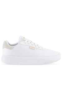 Adidas - Buty adidas Court Platform CLN GZ1689 - białe. Okazja: na co dzień. Zapięcie: sznurówki. Kolor: biały. Materiał: guma. Szerokość cholewki: normalna. Obcas: na platformie #1