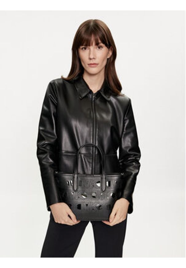 MICHAEL Michael Kors Torebka Eliza 30S4SZAT0P Czarny. Kolor: czarny. Materiał: skórzane