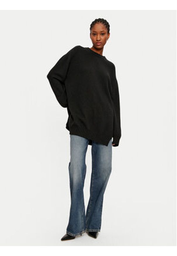 ViCOLO Sweter 77070S Czarny Relaxed Fit. Kolor: czarny. Materiał: syntetyk
