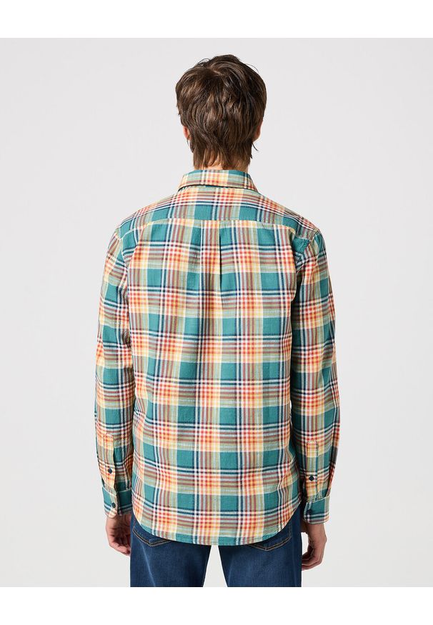 Wrangler - WRANGLER MĘSKA KOSZULA LS 1 PKT SHIRT HYDRO 112350493 W5A9017037