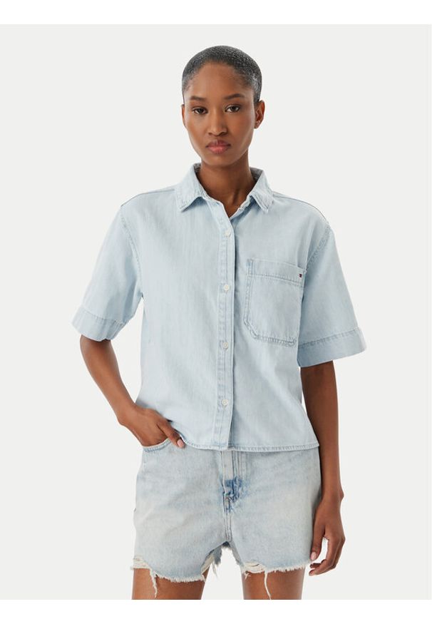 TOMMY HILFIGER - Tommy Hilfiger Koszula jeansowa WW0WW49573 Niebieski Relaxed Fit. Kolor: niebieski. Materiał: jeans
