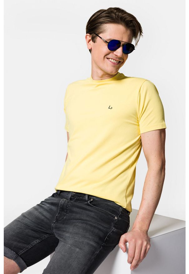 Lancerto - Koszulka Żółta z Bawełną Linus. Kolor: żółty. Materiał: bawełna, elastan