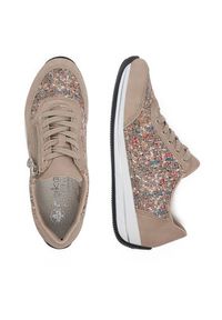Rieker Sneakersy N1112-62 Beżowy. Kolor: beżowy. Materiał: materiał #5