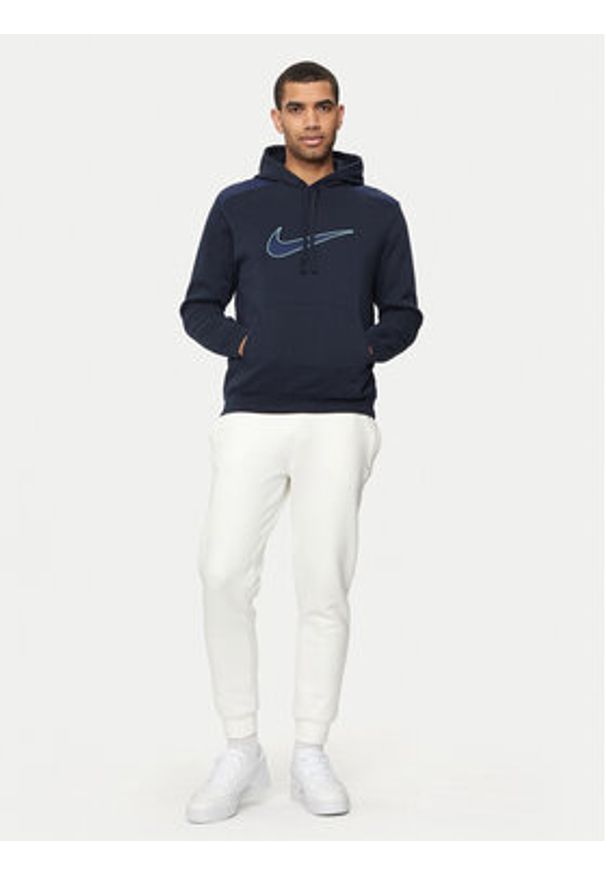 Nike Bluza FN0247 Granatowy Regular Fit. Kolor: niebieski. Materiał: bawełna