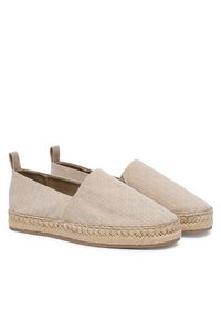 Calvin Klein Espadryle All Over CK HW0HW02933 Beżowy. Kolor: beżowy. Materiał: materiał #6