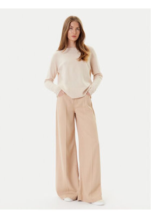 Marella Sweter Celia 2523366215 Écru Regular Fit. Materiał: wełna