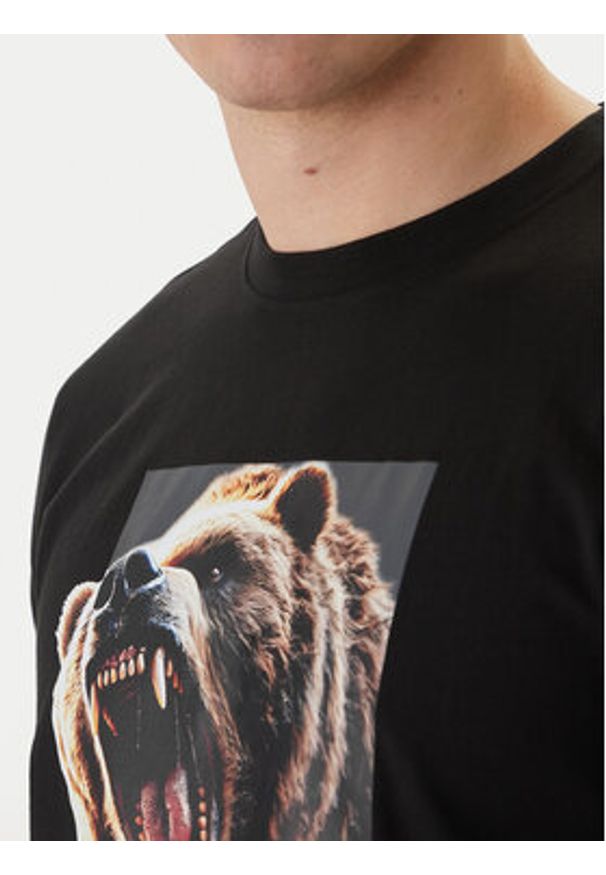 BOSS T-Shirt Dobermann 50558965 Czarny Regular Fit. Kolor: czarny. Materiał: bawełna